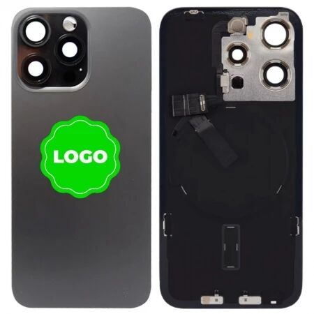 Face arri&egrave;re avec magsafe original PULLED iPhone 15 Pro (Grade A) titane noir