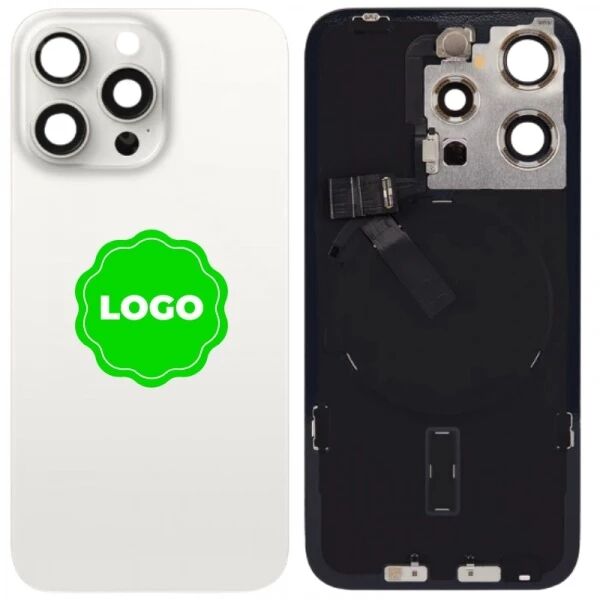 Face arri�re avec magsafe original PULLED iPhone 15 Pro Max (Grade A) titane blanc