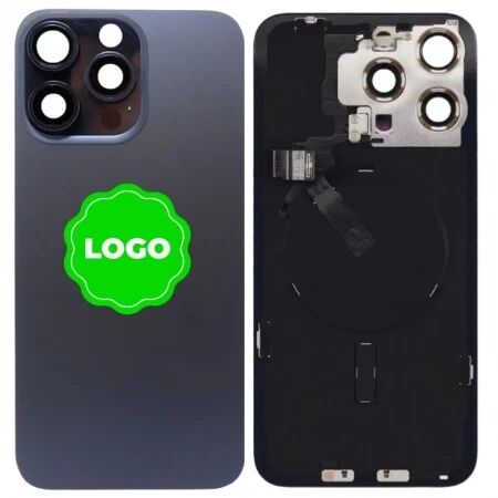 Face arri&egrave;re avec magsafe original PULLED iPhone 15 Pro Max (Grade A) titane bleu