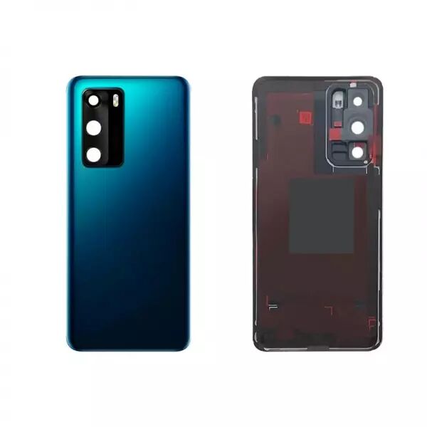 Face arri�re avec vitre appareil photo pour HUAWEI P40 bleu