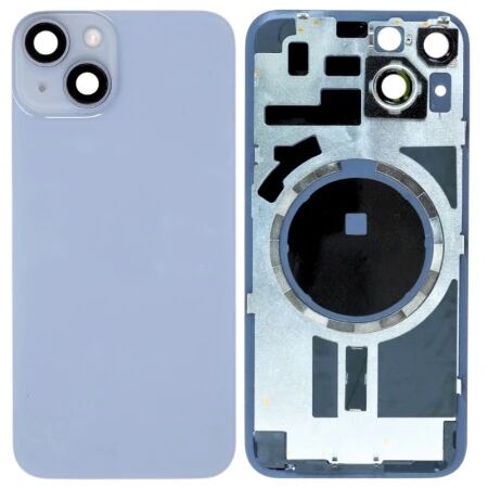 Face arri&egrave;re iPhone 14 LARGE HOLE bleu