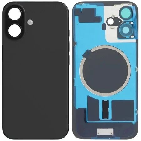 Face arrière iPhone 16 avec vitre caméra et magsafe noir