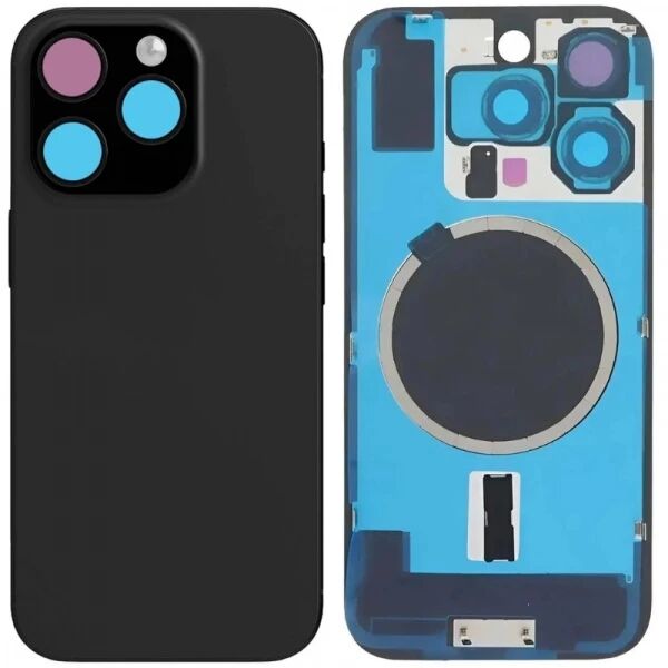 Face arri�re iPhone 16 Pro avec vitre cam�ra et magsafe titane noir