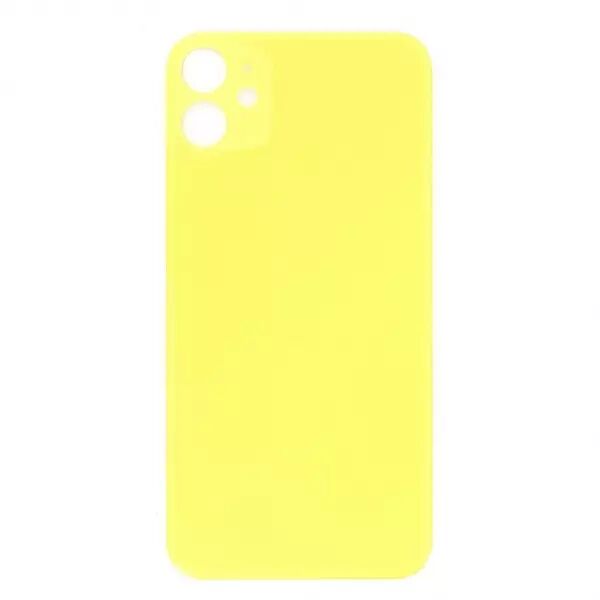 Face arri�re pour Iphone 11 LARGE HOLE Jaune