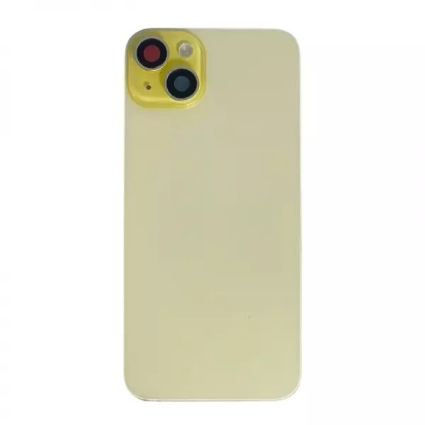 Face arri�re pour Iphone 15 Plus avec vitre cam�ra, nappe NFC ORI et flash jaune