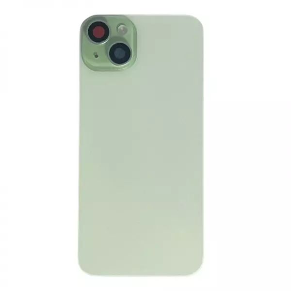 Face arri�re pour Iphone 15 Plus avec vitre cam�ra, nappe NFC ORI et flash vert