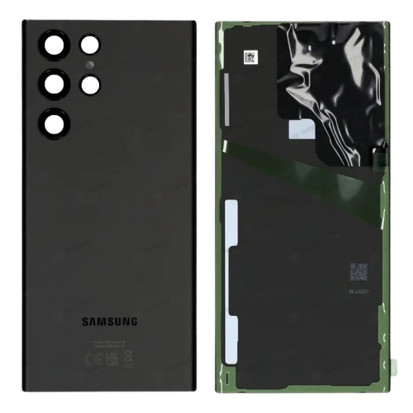 Face arri�re Samsung S908 Galaxy S22 Ultra ORIGINAL SP noir mat