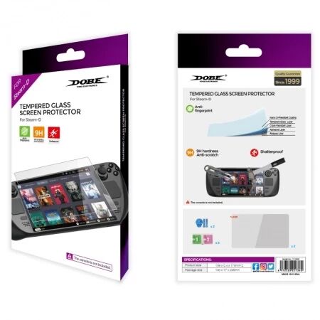 Film de protection verre tremp&eacute; pour Steam Deck DOBE TY-3802 (Boite/blister)