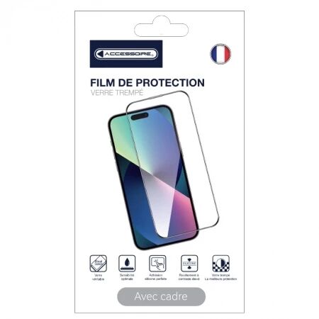 Film verre tremp&eacute; avec cadre noir iPhone 17 Air