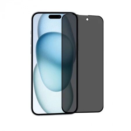 Film verre trempé effet privé iPhone 15  (Boite/blister)