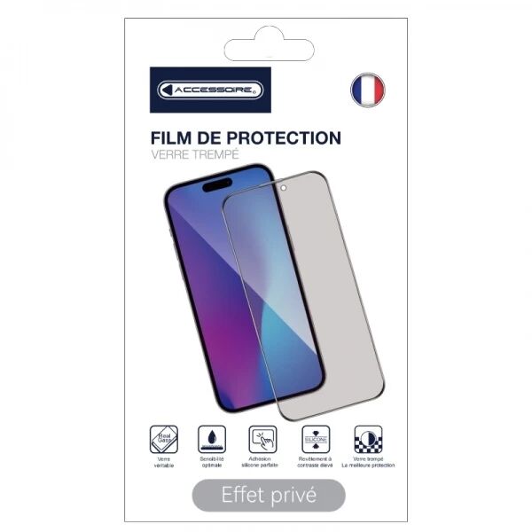 Film verre tremp&eacute; effet priv&eacute; iPhone 15