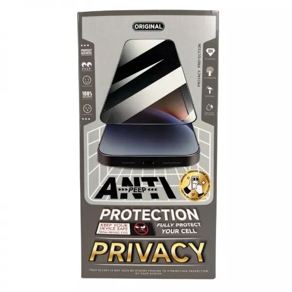 Film verre tremp� effet priv� iPhone 16 Pro Max (Boite/blister)