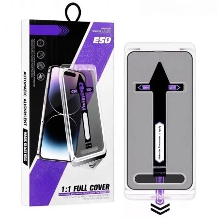 Film verre tremp&eacute; et kit d\'installation anti-poussi&egrave;re iPhone 12 Pro Max