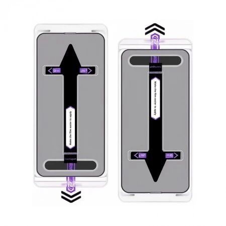Film verre trempé et kit d\'intallation anti-poussière iPhone 14 Pro Max (Boite/blister)