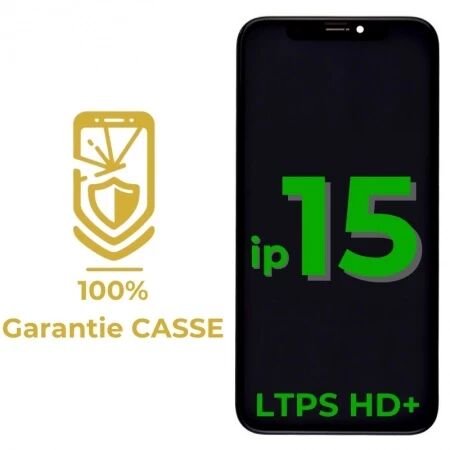 Garantie 100% CASSE-Ecran iPhone 15 LTPS HD+