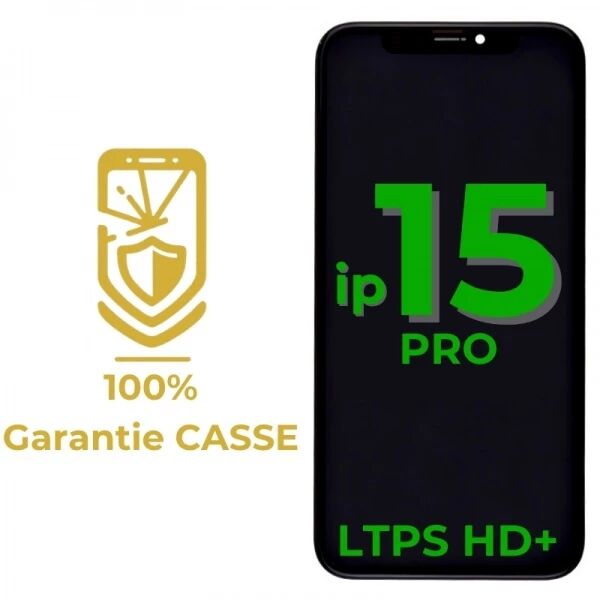 Garantie 100% CASSE-Ecran iPhone 15 Pro LTPS HD+