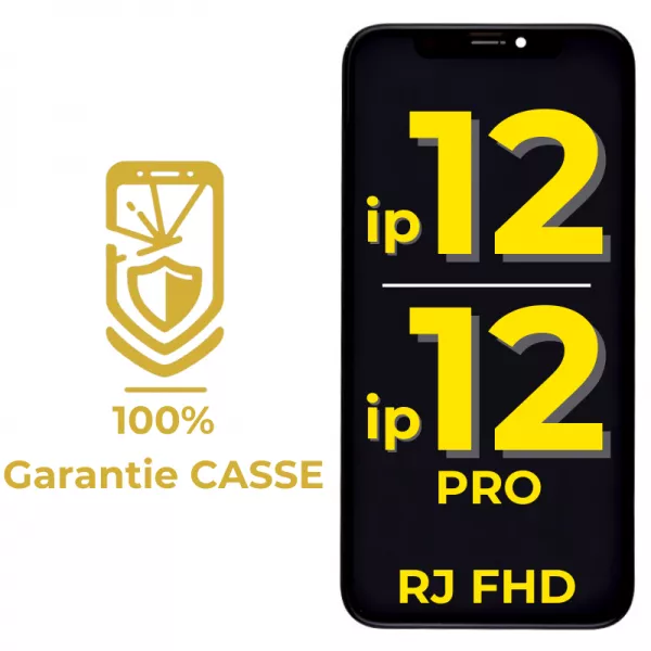 Garantie 100% CASSE-Ecran lcd iPhone 12/12 Pro Incell FHD RJ bordures d\'origine (puce amovible)