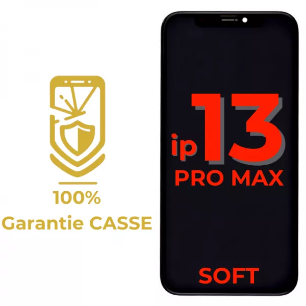 Garantie 100% CASSE-Ecran lcd iPhone 13 Pro Max SOFT OLED RJ 120Hz bordures d\'origine (puce amovible)