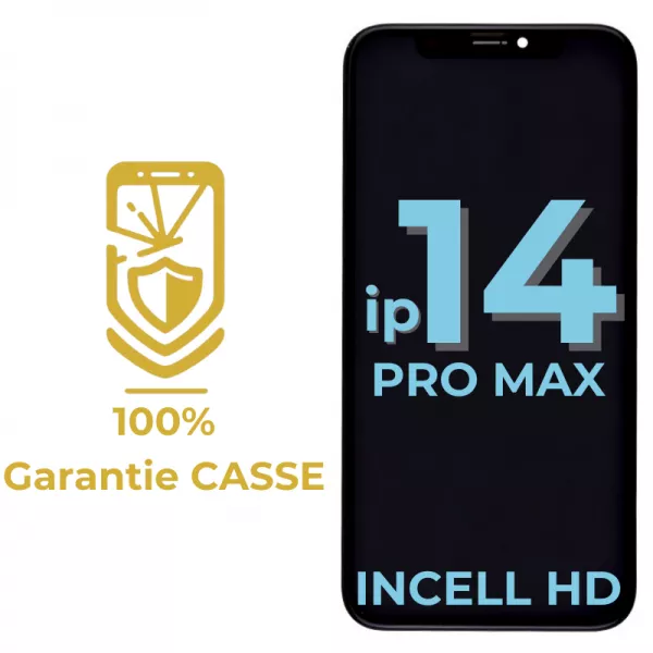 Garantie 100% CASSE-Ecran lcd iPhone 14 Pro Max Incell HD (puce amovible)