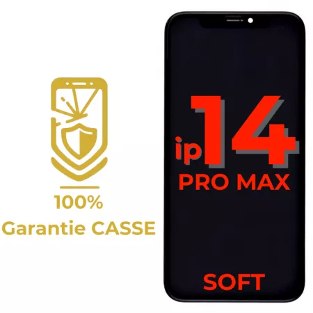 Garantie 100% CASSE-Ecran lcd iPhone 14 Pro Max SOFT OLED RJ bordures d\'origine (puce amovible)
