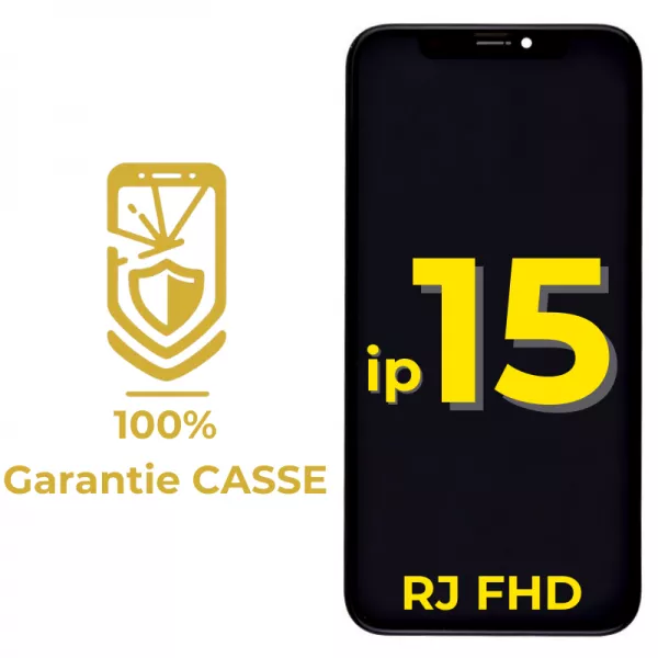 Garantie 100% CASSE-Ecran lcd iPhone 15 Incell FHD RJ bordures d\'origine (puce amovible)