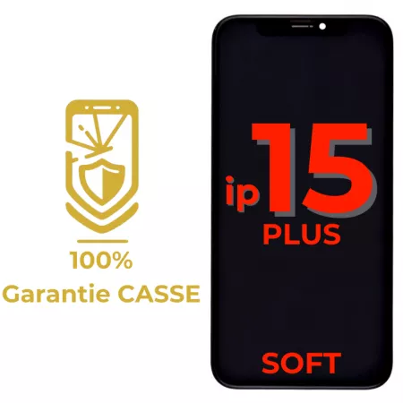 Garantie 100% CASSE-Ecran lcd iPhone 15 Plus SOFT OLED RJ bordures d\'origine