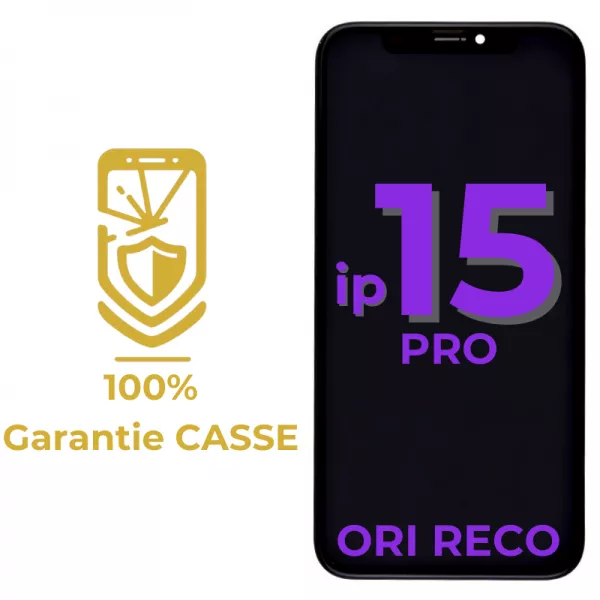 Garantie 100% CASSE-Ecran lcd iPhone 15 Pro \ original reconditionn�\ 