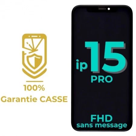 Garantie 100% CASSE-Ecran lcd iPhone 15 Pro Incell FHD 120 hz sans message d\'erreur