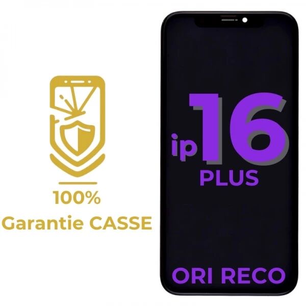 Garantie 100% CASSE-Ecran lcd iPhone 16 Plus \ original reconditionn�\ 