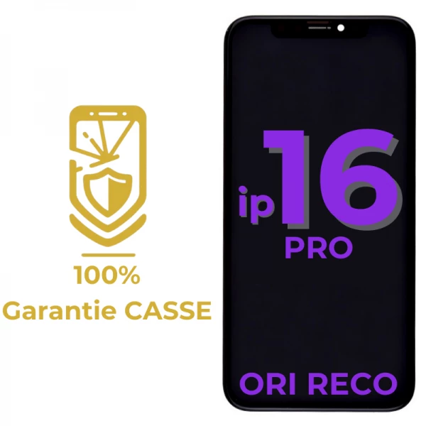 Garantie 100% CASSE-Ecran lcd iPhone 16 Pro \ original reconditionn�\ 