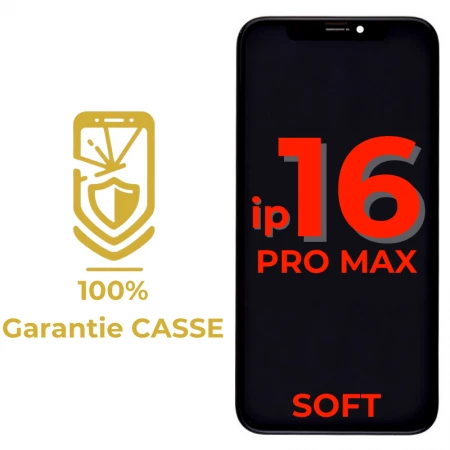 Garantie 100% CASSE-Ecran lcd iPhone 16 Pro Max SOFT OLED