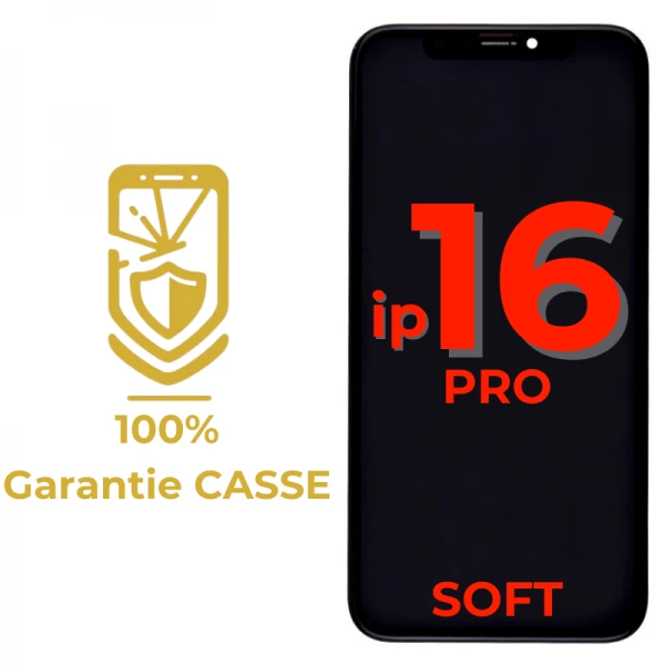 Garantie 100% CASSE-Ecran lcd iPhone 16 Pro SOFT OLED