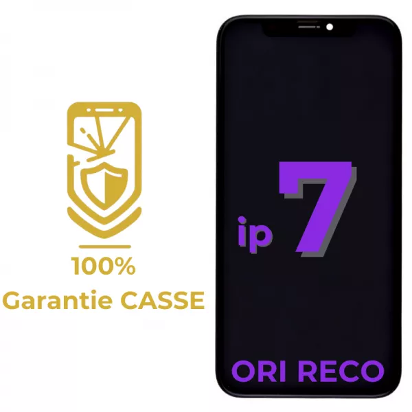 Garantie 100% CASSE-Ecran lcd iPhone 7 \ original reconditionn�\  noir