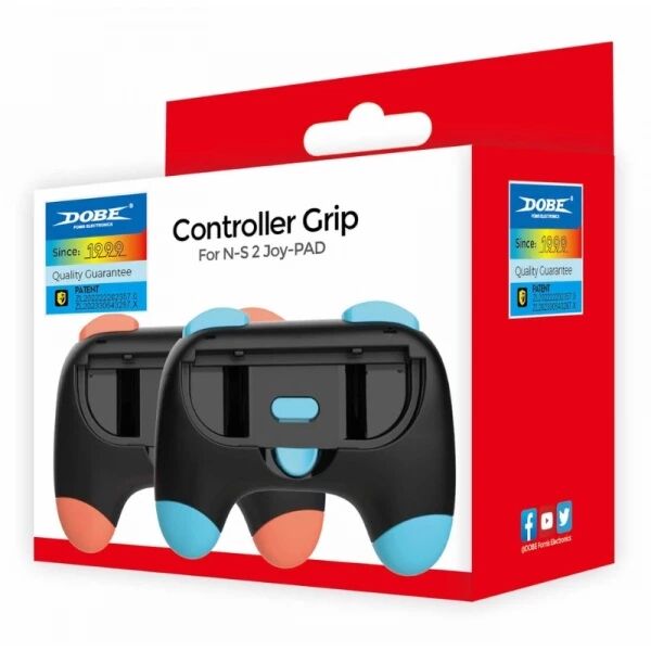 Grip Manette pour Nintendo Switch 2 gauche/droite (lot de 2) DOBE TNS-3163 (Boite/blister) bleu/orange