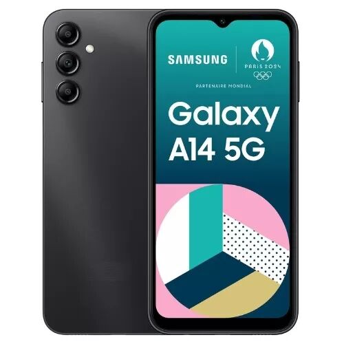 Housse-coque PERSONNALIS� silicone A146 Galaxy A14 5G noir