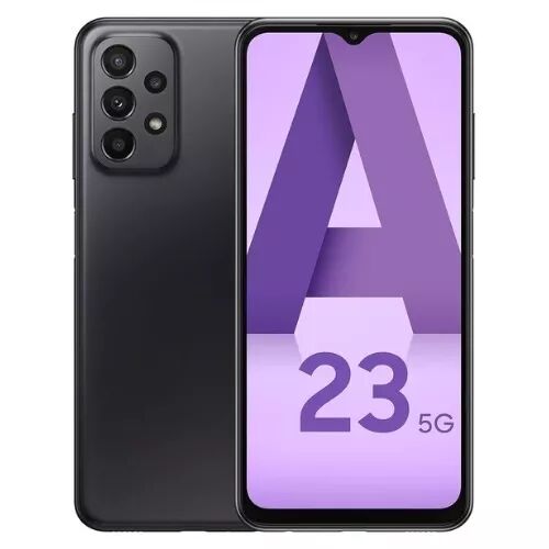 Housse-coque PERSONNALIS� silicone A236 Galaxy A23 5G noir