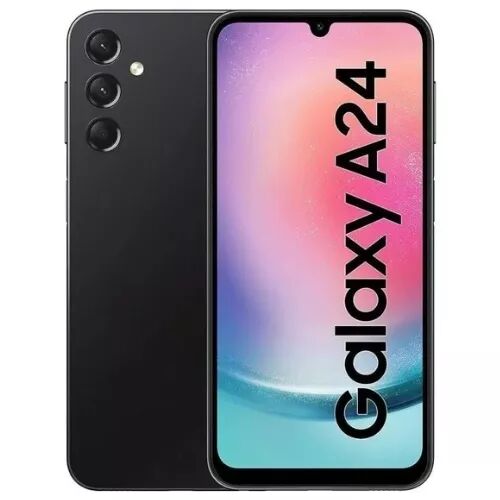 Housse-coque PERSONNALIS� silicone A245 Galaxy A24 4G noir