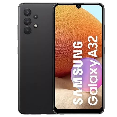 Housse-coque PERSONNALIS� silicone A325 Galaxy A32 4G noir