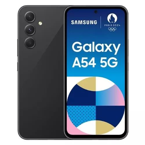 Housse-coque PERSONNALIS� silicone A546 Galaxy A54 5G noir