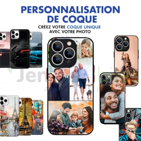 Housse-coque PERSONNALISÉ silicone iPhone 13 Pro Max noir