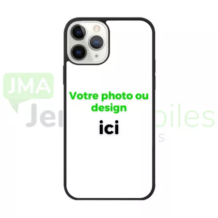 Housse-coque PERSONNALISÉ silicone iPhone 13 Pro Max noir