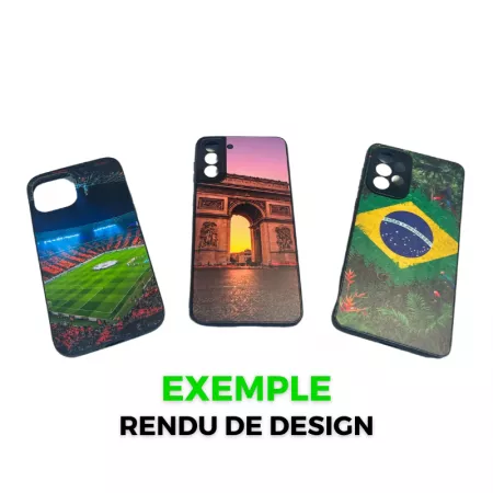 Housse-coque PERSONNALISÉ silicone iPhone 13 Pro Max noir