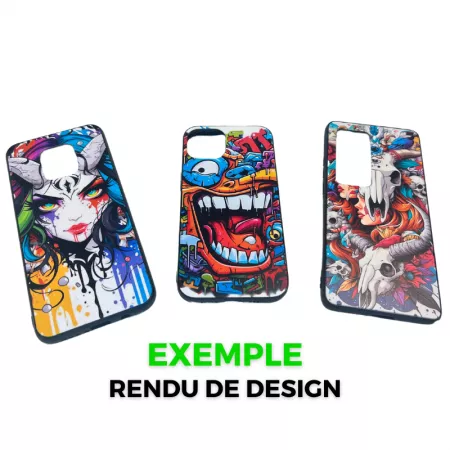 Housse-coque PERSONNALISÉ silicone iPhone 13 Pro Max noir