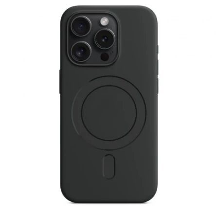 Housse-coque PERSONNALISÉ silicone MAGSAFE iPhone 12 Pro Max noir