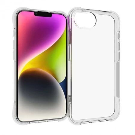 Housse-coque silicone + coins renforcés iPhone 16E (Boite/blister) transparent