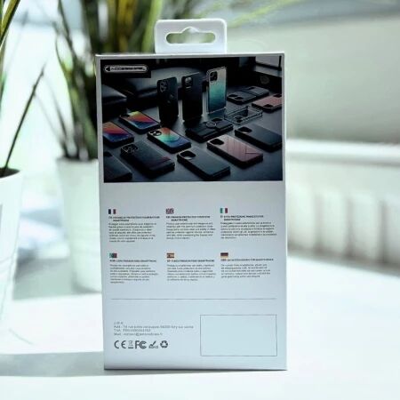 Housse-coque silicone MAGSAFE qualité supérieure iPhone 12/12 Pro (Boite/blister) transparent