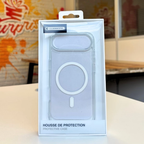 Housse-coque silicone MAGSAFE qualit� sup�rieure iPhone 17 Air (Boite/blister) transparent