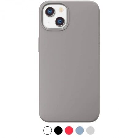 Housse-coque silicone rigide iPhone 12 Mini / iPhone 13 Mini (Boite/blister) gris