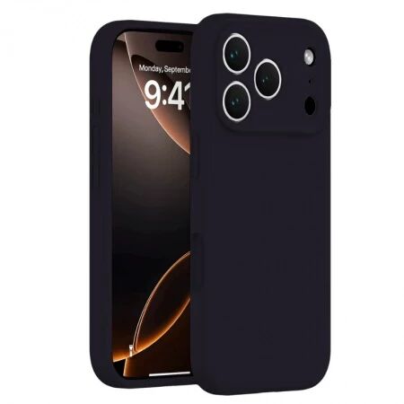 Housse-coque silicone rigide iPhone 17 Pro (Boite/blister) noir