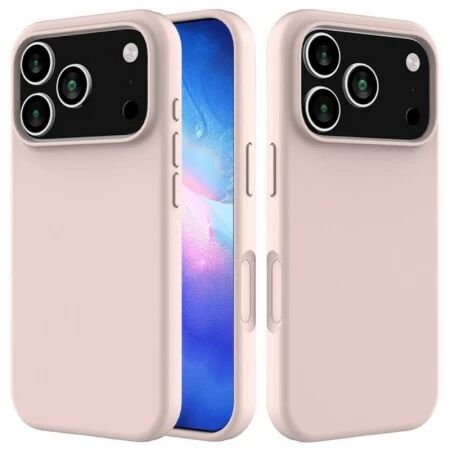 Housse-coque silicone rigide iPhone 17 Pro Max rose
